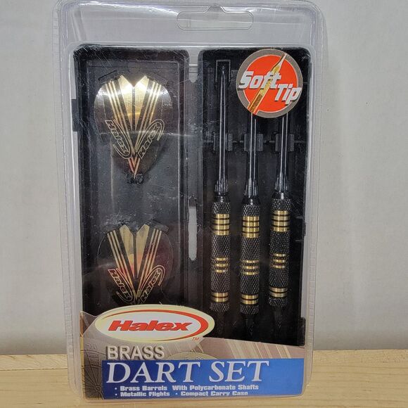 Halex Brass Dart Set Soft Tip NEW - Picture 1 of 2